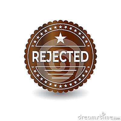 Rejected brown rubber stamp design Vector Illustration