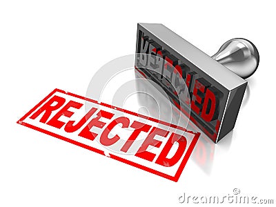 Rejected stamp Stock Photo