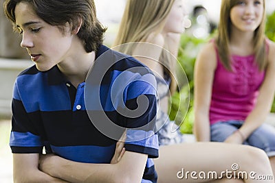 Rejected Teenage Boy Stock Photo