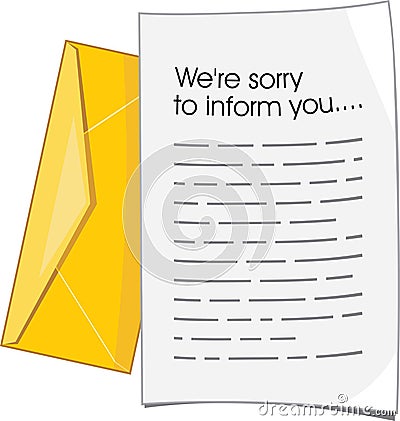 Rejection letter Vector Illustration