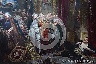 Rejtan, painting by the Polish artist Jan Matejko Editorial Stock Photo