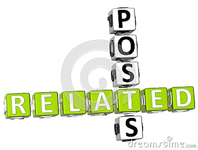 Related Posts Crossword Stock Photo