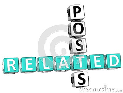 Related Posts Crossword Stock Photo