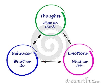 cognition, emotions, and behavior Stock Photo