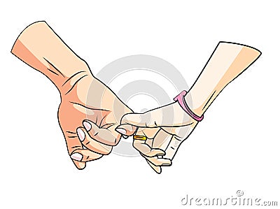 RelationShip Hand Vector Illustration