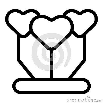 Relationship premium heart icon, outline style Vector Illustration