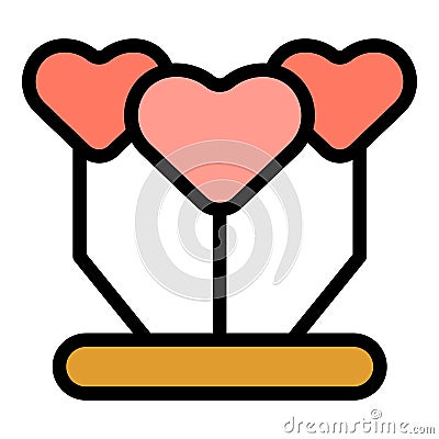 Relationship premium heart icon vector flat Vector Illustration