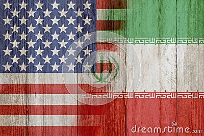 Relationship between the USA and Iran Stock Photo