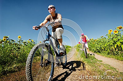 Relax biking Stock Photo