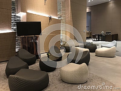 relax corner in modern hotel Stock Photo