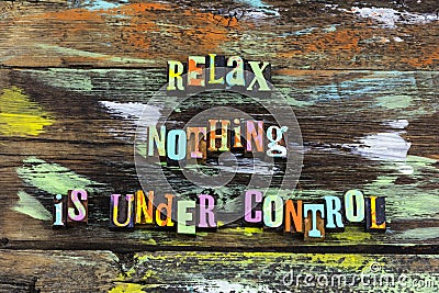 Relax relaxation life control learn personal unknown stress imagination Stock Photo