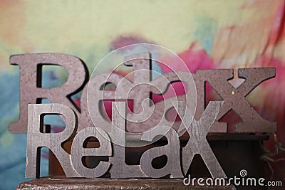 Relax, destress, meditate, find peace, happiness, solace.. om.. Stock Photo