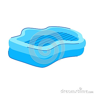 relax inflatable swimming pool cartoon vector illustration Vector Illustration