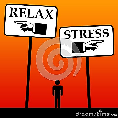 Relax and stress Stock Photo