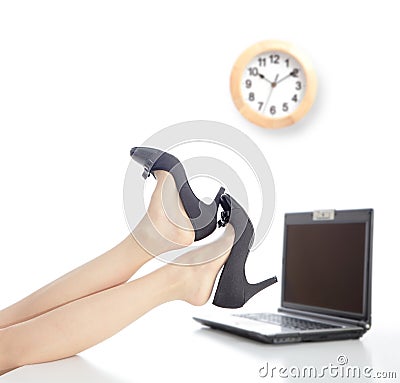 Relax Time in office Stock Photo