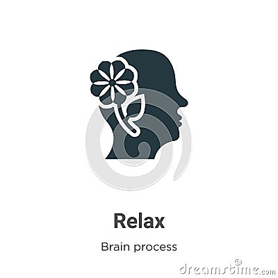 Relax vector icon on white background. Flat vector relax icon symbol sign from modern brain process collection for mobile concept Vector Illustration