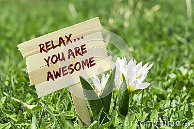 Relax you are awesome Stock Photo