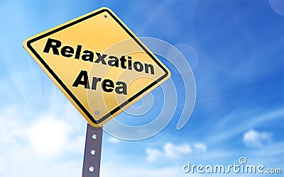 Relaxation area sign Stock Photo