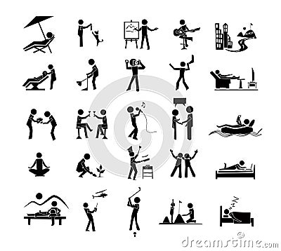 25 relaxation icon Vector Illustration