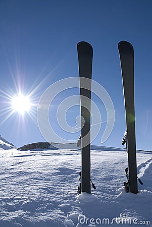 Relaxation in Les Arcs. France Stock Photo