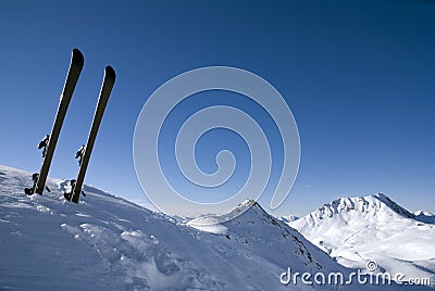 Relaxation in Les Arcs. France Stock Photo