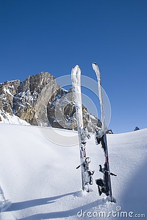 Relaxation in Les Arcs. France Stock Photo