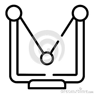 Relaxation pendulum icon outline vector. Hypnosis clock Vector Illustration