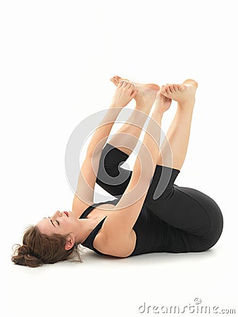 Relaxation yoga posture Stock Photo