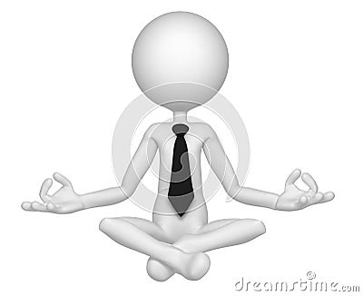 Relaxed businessman meditating Stock Photo