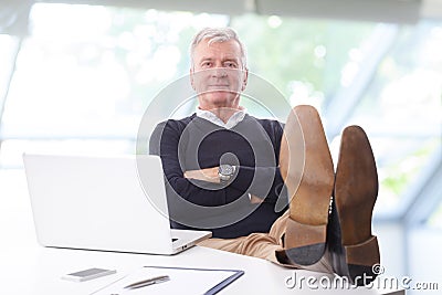 Relaxed businessman Stock Photo