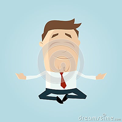 Relaxed cartoon businessman Vector Illustration