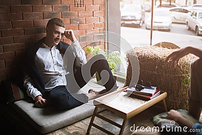 Relaxed friendship meeting. Creative leisure time Stock Photo