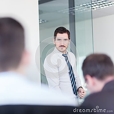 Relaxed informal business team office meeting. Stock Photo