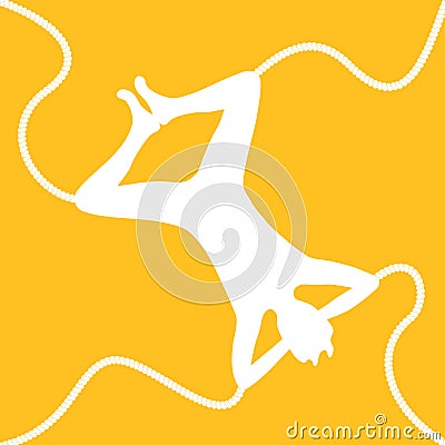 Relaxed Silhouette Floating on Rubber Bands Stock Photo