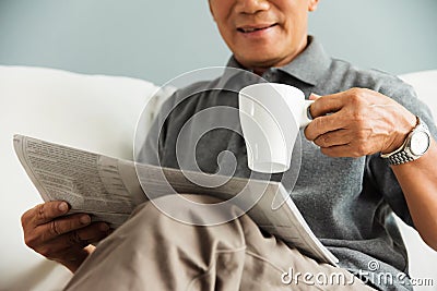 Relaxed time, Free time, Smiling, Retirement. Stock Photo