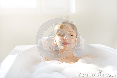 Relaxing in bath Stock Photo