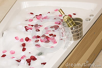 A relaxing bath Stock Photo