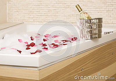 A relaxing bath Stock Photo