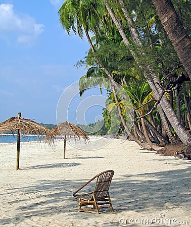 Relaxing on a beach Stock Photo