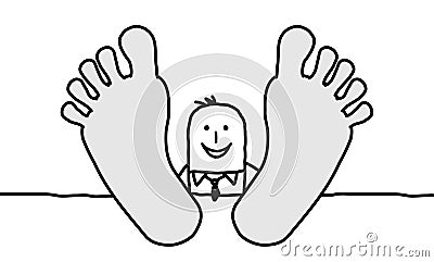 Relaxing businessman Vector Illustration