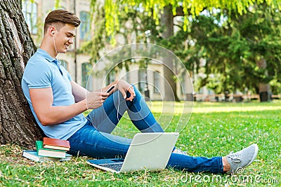 Relaxing after class. Stock Photo