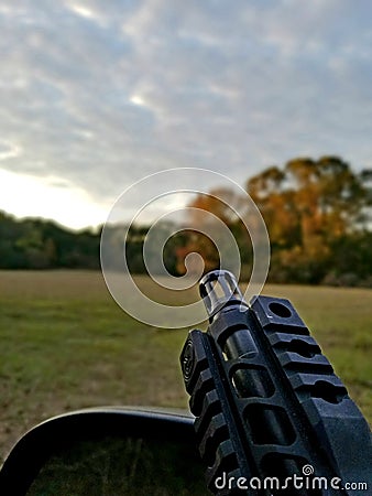 Relaxing evening hunt Stock Photo