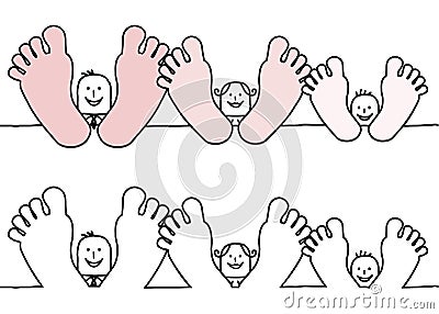 Relaxing family Vector Illustration