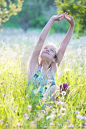 Relaxing outdoors Stock Photo