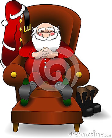 Relaxing_santa Stock Photo