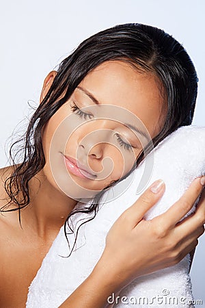 Relaxing shower Stock Photo