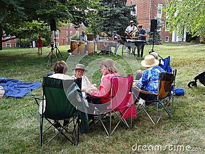 Relaxing at the Summer Jazz Concert Editorial Stock Photo