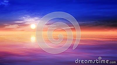 Relaxing Sunset Scenery Stock Photo