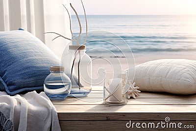 Relaxing and Tranquil OceanThemed Decor Stock Photo