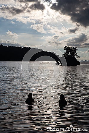 Relaxing Tropical Scenery in Indonesia Editorial Stock Photo